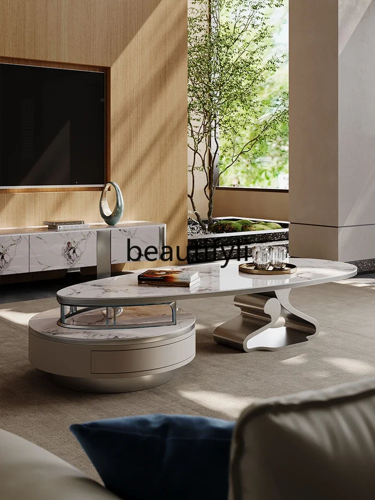 Modern light luxury rock slab marble coffee table villa high-end, rectangular living room coffee table2003
Modern light luxury rock slab marble coffee table villa high-end, rectangular living room coffee table2003