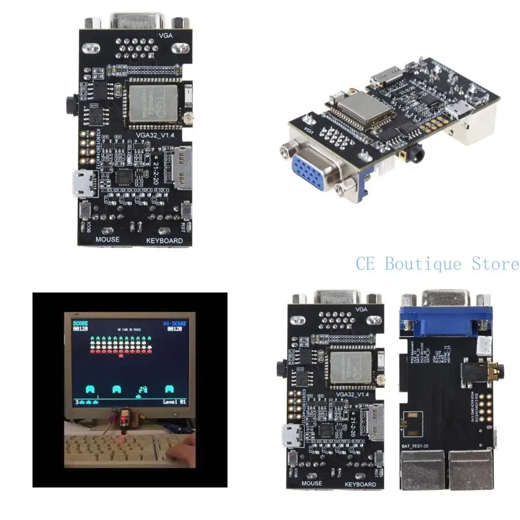 652F VGA Controller Board VGA32-V1.4 Controller 2 Mouse Keyboard Controller Graphics Library Game Engine ANSI/VT Terminal
652F VGA Controller Board VGA32-V1.4 Controller 2 Mouse Keyboard Controller Graphics Library Game Engine ANSI/VT Terminal