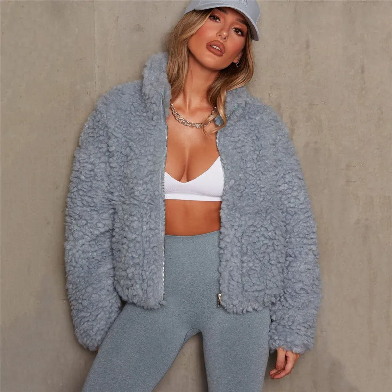 Fashion Short Jacket Stand-up Collar Long-sleeved Lamb Wool Coat Women Autumn and Winter Women's New Plush Cardigan
Fashion Short Jacket Stand-up Collar Long-sleeved Lamb Wool Coat Women Autumn and Winter Women's New Plush Cardigan