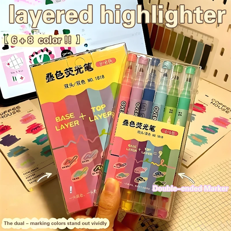 8pcs Double-ended Magic Color Changing Highlighter Pen Set, Student Diary Scrapbook Painting DIY Making, Classroom and Office S
8pcs Double-ended Magic Color Changing Highlighter Pen Set, Student Diary Scrapbook Painting DIY Making, Classroom and Office S