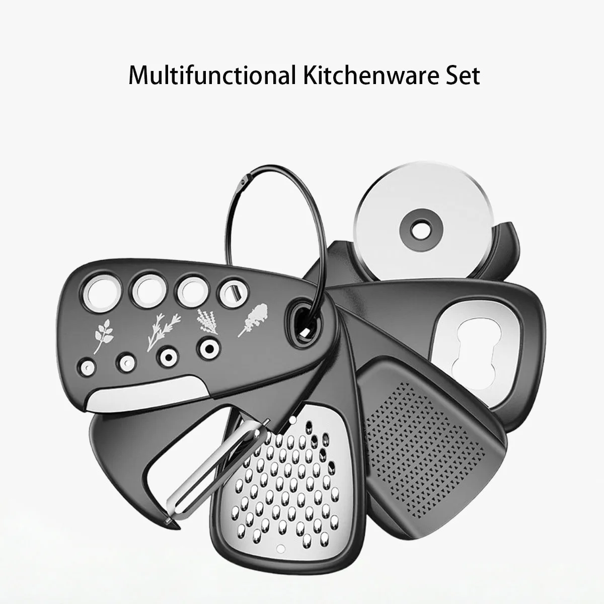 Multifunctional foldable kitchen tools, vegetable peeler, pizza knife, grater, safe and hygienic, dishwasher safe
Multifunctional foldable kitchen tools, vegetable peeler, pizza knife, grater, safe and hygienic, dishwasher safe