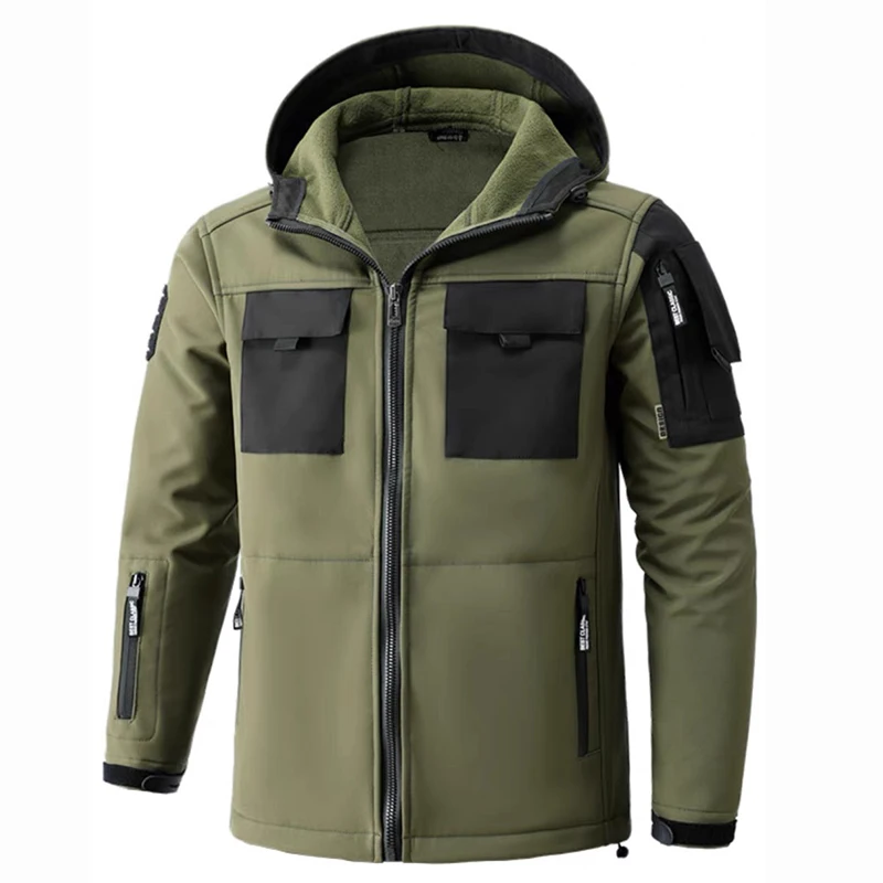 Top Men's Tactical Soft Shell Jackets US Winter Hot Multi-pocket Hooded SWAT Waterproof Fleece Outdoor Hiking Safari Cargo Coats
Top Men's Tactical Soft Shell Jackets US Winter Hot Multi-pocket Hooded SWAT Waterproof Fleece Outdoor Hiking Safari Cargo Coats