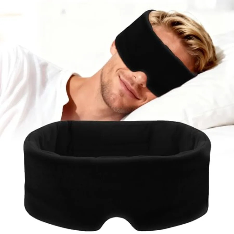 Cotton Sleep Eye Mask for Women Men, 100% Blocking Light Eye Mask Sleeping for Side Sleeper, Soft Zero Pressure Cooling Blackou
Cotton Sleep Eye Mask for Women Men, 100% Blocking Light Eye Mask Sleeping for Side Sleeper, Soft Zero Pressure Cooling Blackou