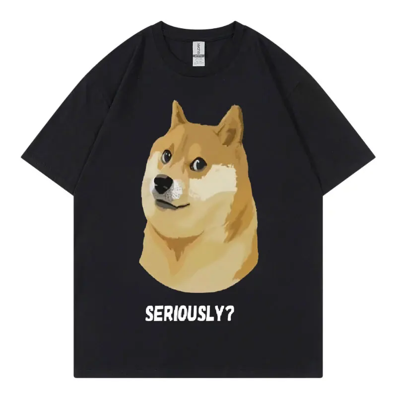 Shiba Inu Seriously Funny Dog Meme T-Shirt High Quality Fashion Oversized T-Shirts Men Women Casual Cotton Short Sleeve T Shirts
Shiba Inu Seriously Funny Dog Meme T-Shirt High Quality Fashion Oversized T-Shirts Men Women Casual Cotton Short Sleeve T Shirts
