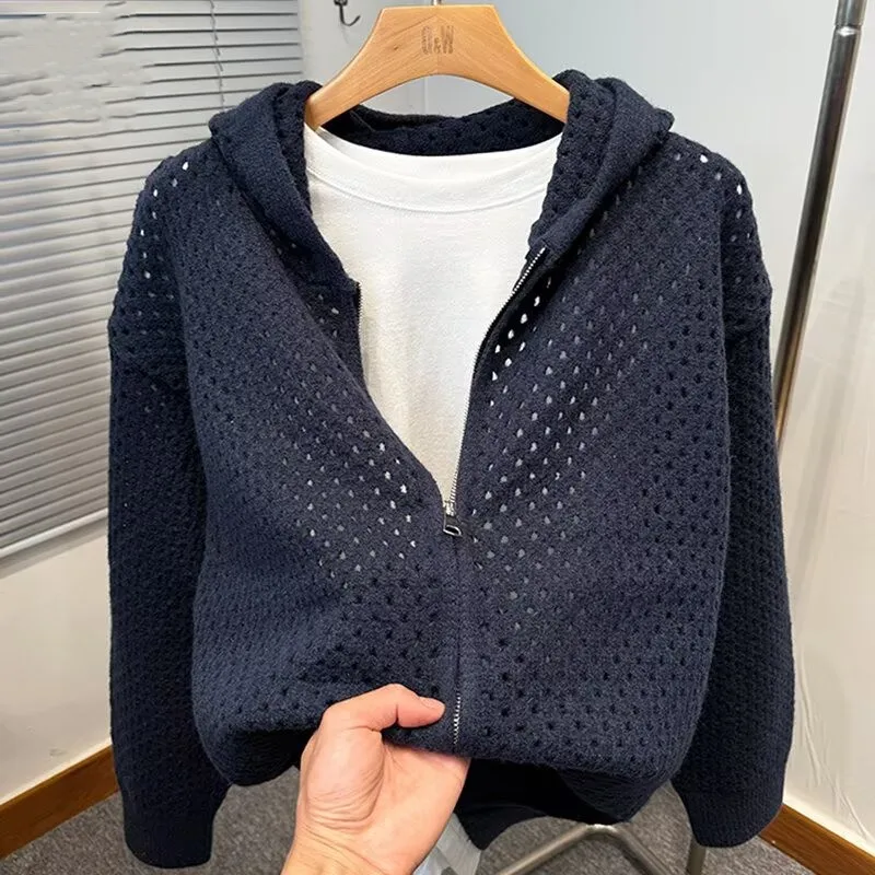 Men's Zipper Hollow out Hoodie Cardigan Trendy Outerwear Casual Style Long Sleeve Polyester Fiber Soft Comfortable Fit
Men's Zipper Hollow out Hoodie Cardigan Trendy Outerwear Casual Style Long Sleeve Polyester Fiber Soft Comfortable Fit