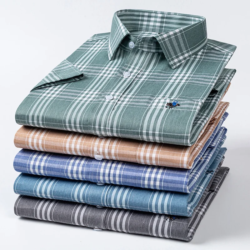 Fashion korean popular clothes plus size 100%cotton summer short sleeve shirts for men slim fit plaid casual embroidery shirt
Fashion korean popular clothes plus size 100%cotton summer short sleeve shirts for men slim fit plaid casual embroidery shirt