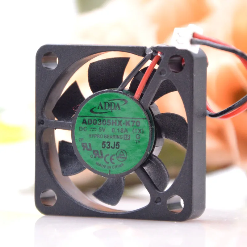 Adda Co-Hi AD0305HX-K70 5V 0.18a 3006 2-Wire Ultra-Thin Micro Cooling Fan 3CM
Adda Co-Hi AD0305HX-K70 5V 0.18a 3006 2-Wire Ultra-Thin Micro Cooling Fan 3CM