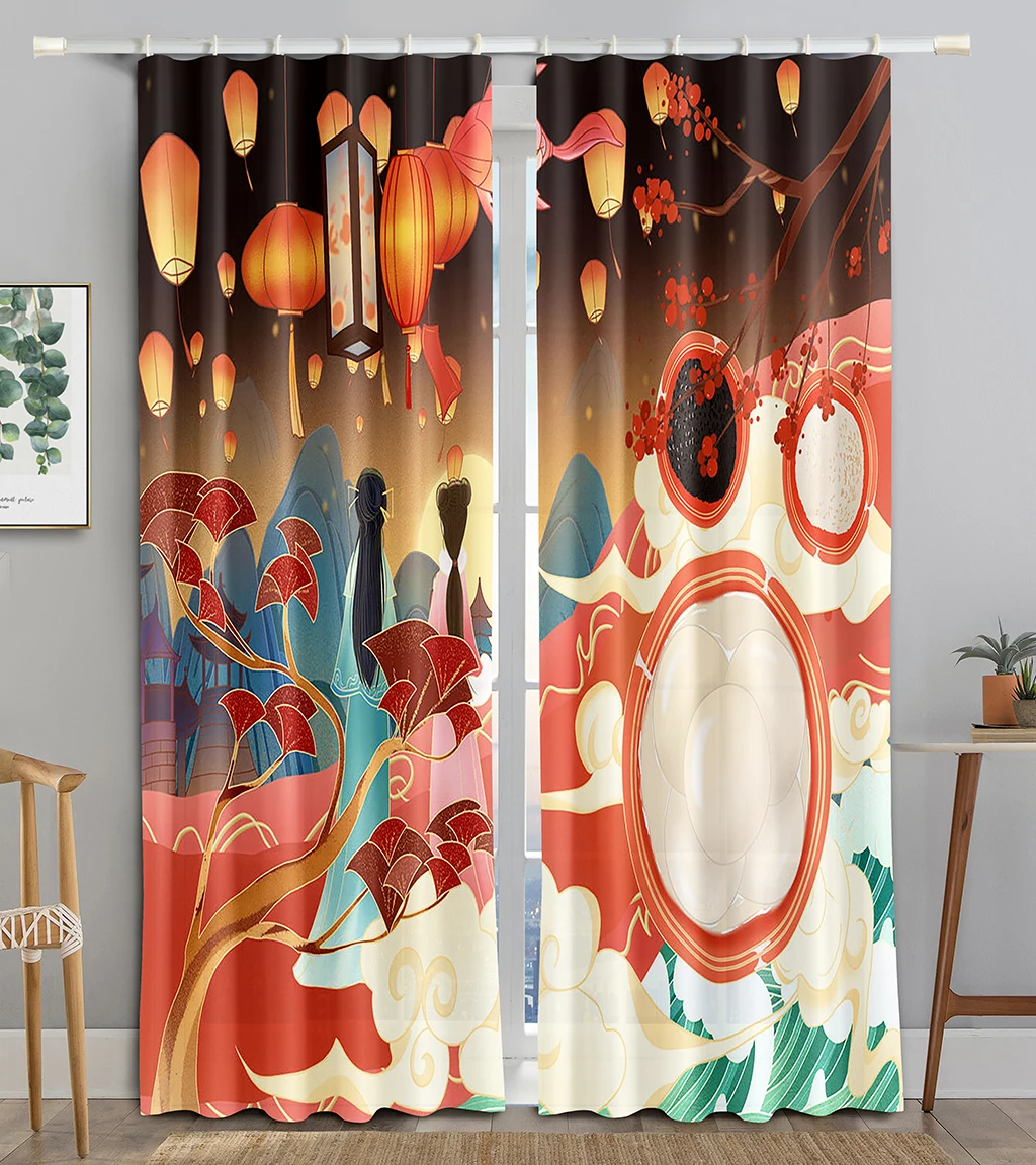 Chinese Traditional Festivals ColorfulBlackout Window Curtain for Living Room Bedroom Bathroom Kicthen Door Cupboard Decor Hooks
Chinese Traditional Festivals ColorfulBlackout Window Curtain for Living Room Bedroom Bathroom Kicthen Door Cupboard Decor Hooks