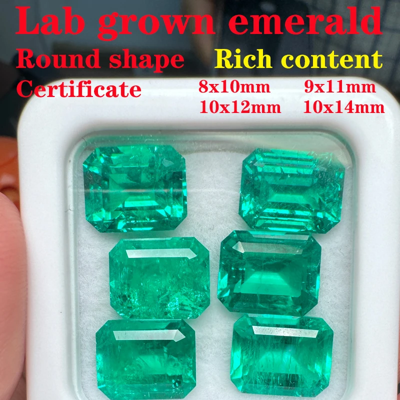 Top Colombia Emerald Rectangle Shape Rich Content Lab Grown Stones Natural Colour DIY Charms of Jewelry Making with Certificate
Top Colombia Emerald Rectangle Shape Rich Content Lab Grown Stones Natural Colour DIY Charms of Jewelry Making with Certificate