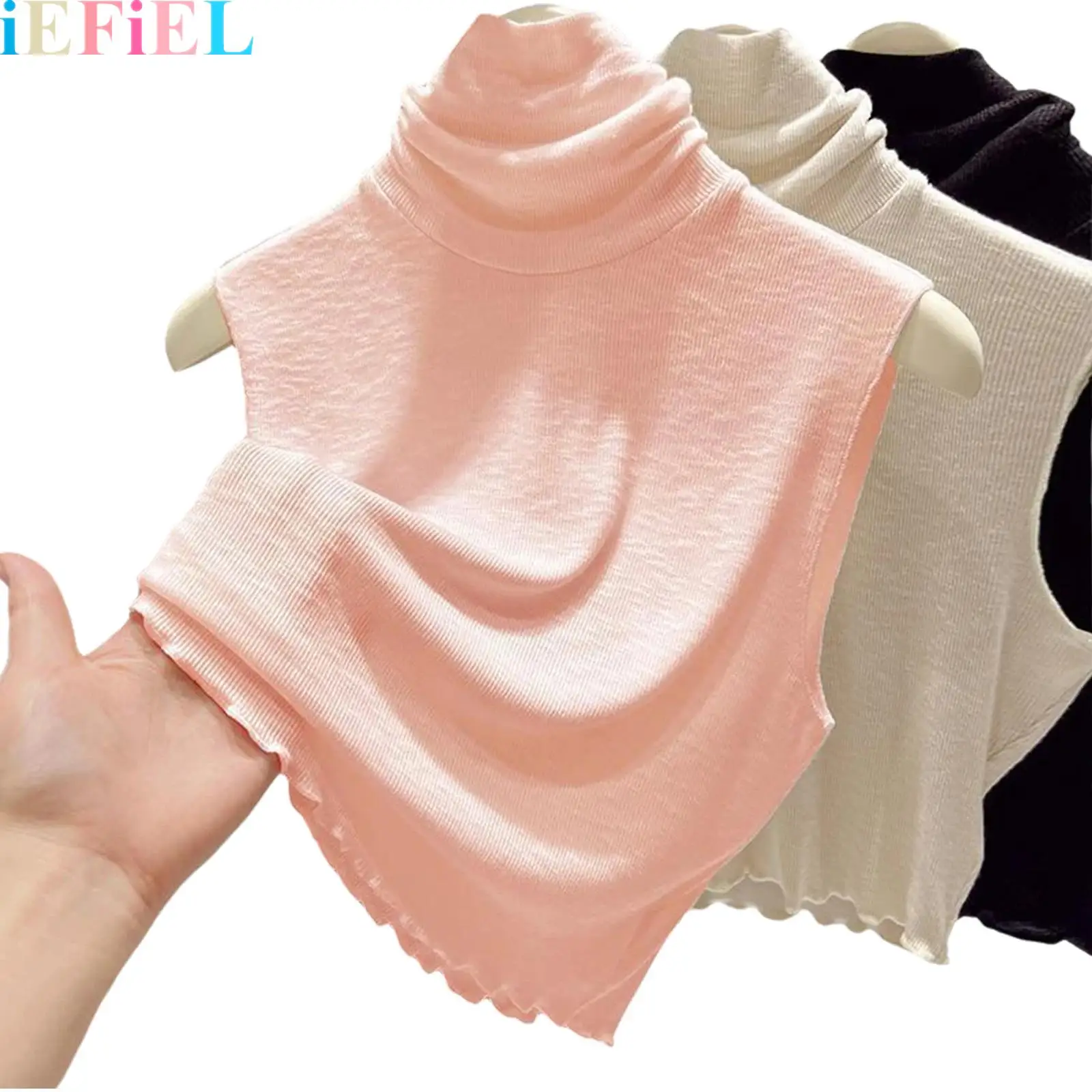Turtleneck Fake Collar Knitted Sleeveless Half Top Detachable Solid Color Collar Underlay Half Top for Women Men
Turtleneck Fake Collar Knitted Sleeveless Half Top Detachable Solid Color Collar Underlay Half Top for Women Men