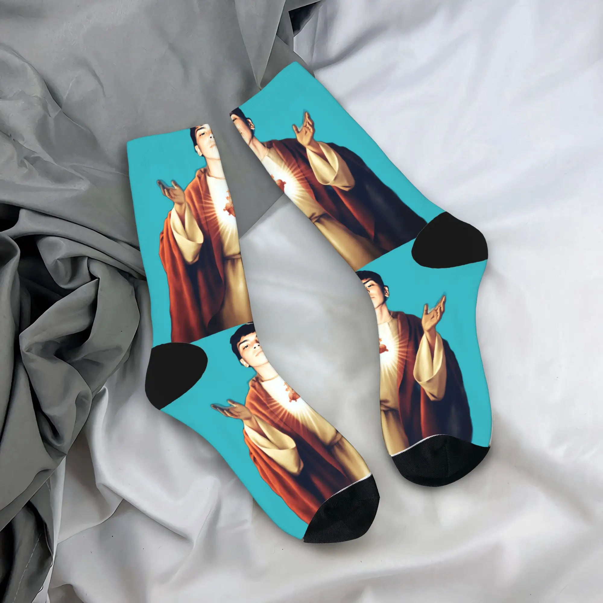 Мужские носки Рэпер M-Milo J Иисус Чулки Нескользящие теплые мягкие носки Осенние готические дизайнерские носки для скейтборда
Мужские носки Рэпер M-Milo J Иисус Чулки Нескользящие теплые мягкие носки Осенние готические дизайнерские носки для скейтборда