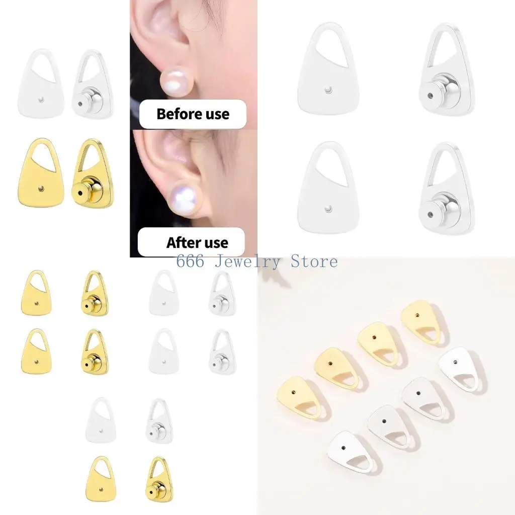 F2TD Earring Support Backs Prevent Tilt Friendly Easy Grip
F2TD Earring Support Backs Prevent Tilt Friendly Easy Grip
