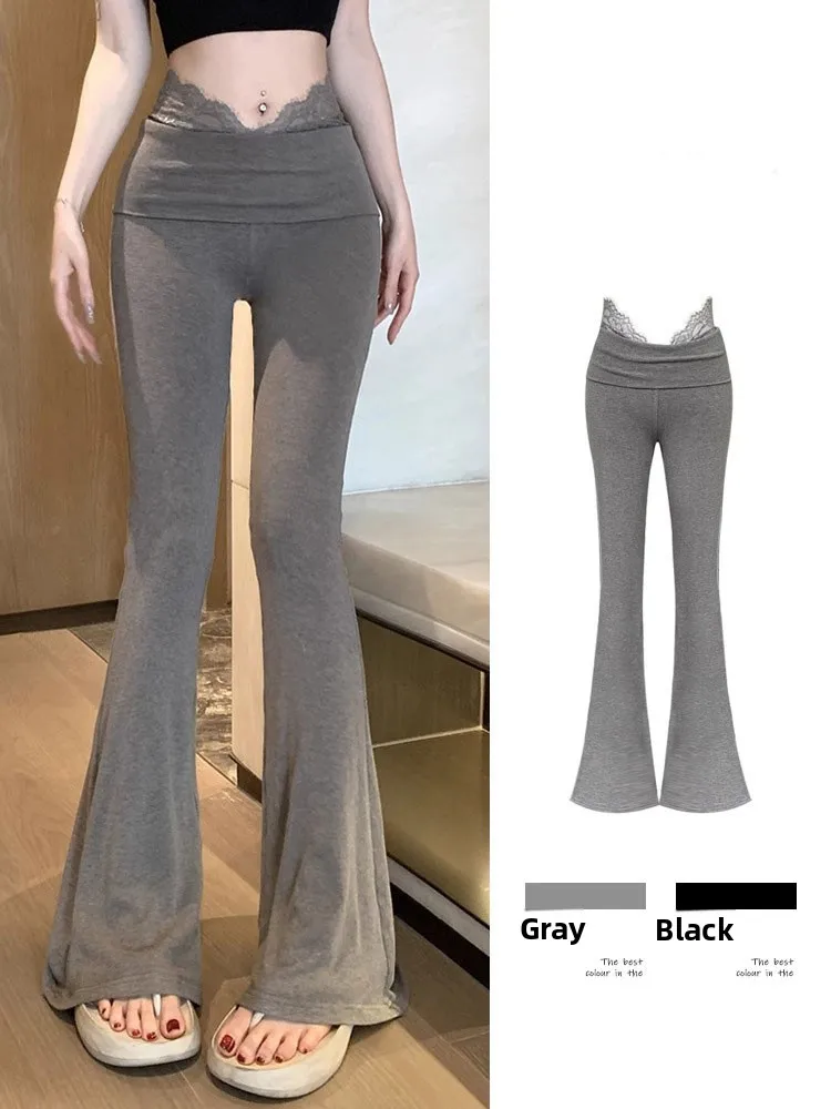 Slim Fit Lace Patchwork Bell Bottom Pants Women's Summer Thin High Waist Yoga Pants Casual Bell Bottoms Korean Style
Slim Fit Lace Patchwork Bell Bottom Pants Women's Summer Thin High Waist Yoga Pants Casual Bell Bottoms Korean Style
