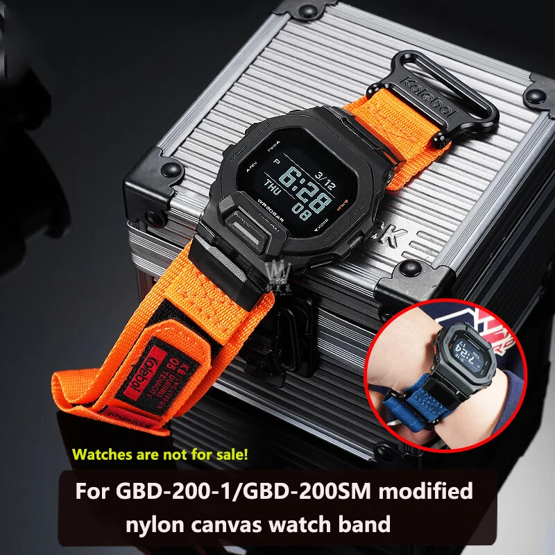 For Casio G-SHOCK Black Knight 3506 GBD-200-1/GBD-200SM Modified Nylon Watchband Canvas Watch strap Men Outdoor Sports Bracelet
For Casio G-SHOCK Black Knight 3506 GBD-200-1/GBD-200SM Modified Nylon Watchband Canvas Watch strap Men Outdoor Sports Bracelet