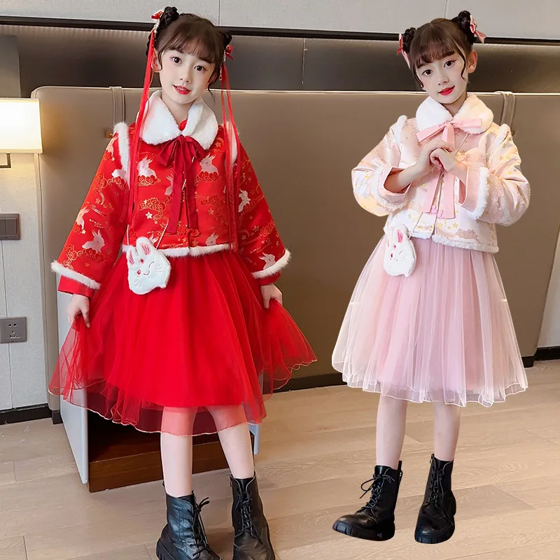 Женское платье Hanfu для детей среднего и старшего возраста, платье для новогоднего Нового года, зимнее платье в новом стиле Super Fairy Fa
Женское платье Hanfu для детей среднего и старшего возраста, платье для новогоднего Нового года, зимнее платье в новом стиле Super Fairy Fa