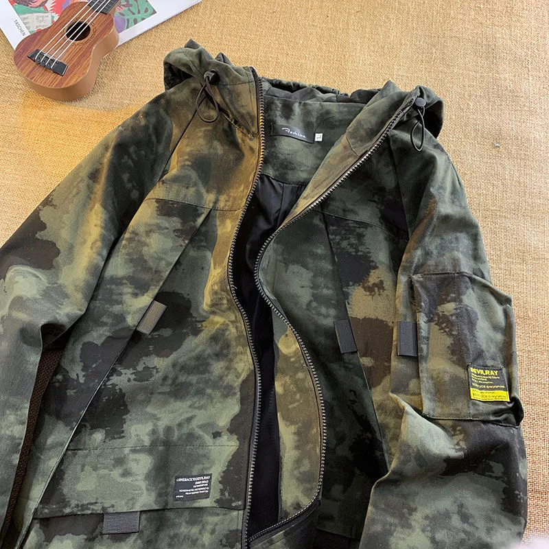 American Sle Camouflage Workwear Jaet Men's Outdoor Coat Utili Zipper Hooded Camouflage Pattern Long Sve Jaet
American Sle Camouflage Workwear Jaet Men's Outdoor Coat Utili Zipper Hooded Camouflage Pattern Long Sve Jaet