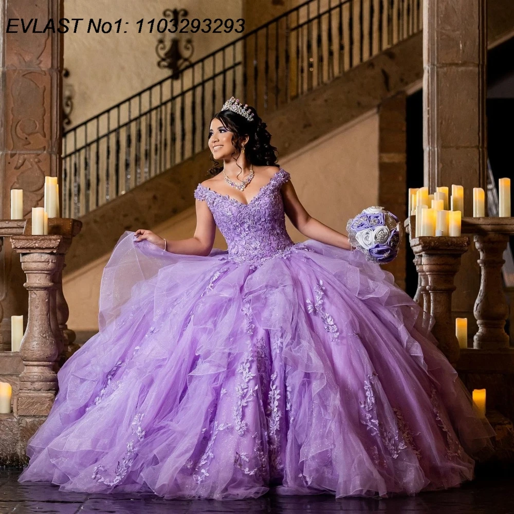 EVLAST индивидуальное бальное платье лаванды 2025 года, платье Quinceanera, кружевная аппликация, многоуровневое милое платье с бисером 16, Vestidos De 15 Anos E1Q730
EVLAST индивидуальное бальное платье лаванды 2025 года, платье Quinceanera, кружевная аппликация, многоуровневое милое платье с бисером 16, Vestidos De 15 Anos E1Q730