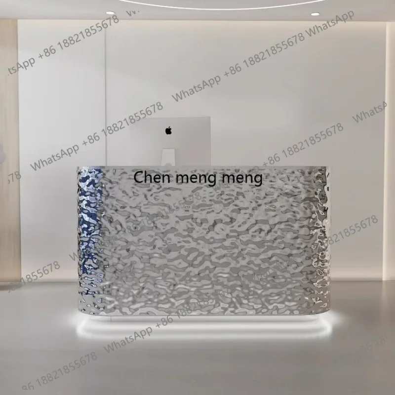 Stainless steel checkout page arc, small commercial reception deskF132
Stainless steel checkout page arc, small commercial reception deskF132