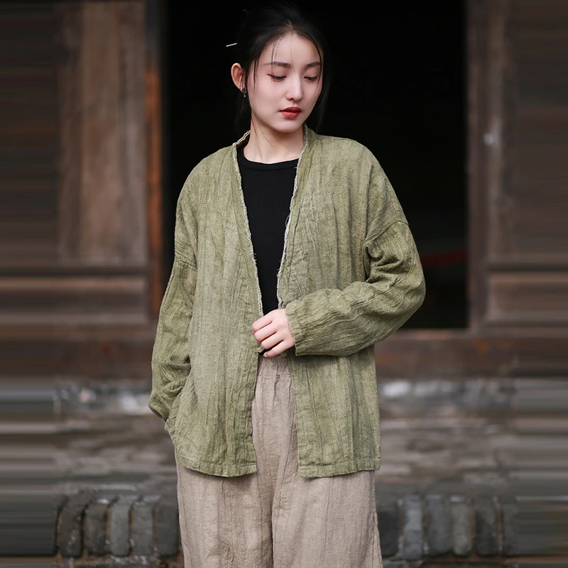Women Cotton Linen Basics Jackets New Arrival 2025 Spring Vintage Style Solid Color Loose Female Casual Outerwear Coats M548
Women Cotton Linen Basics Jackets New Arrival 2025 Spring Vintage Style Solid Color Loose Female Casual Outerwear Coats M548