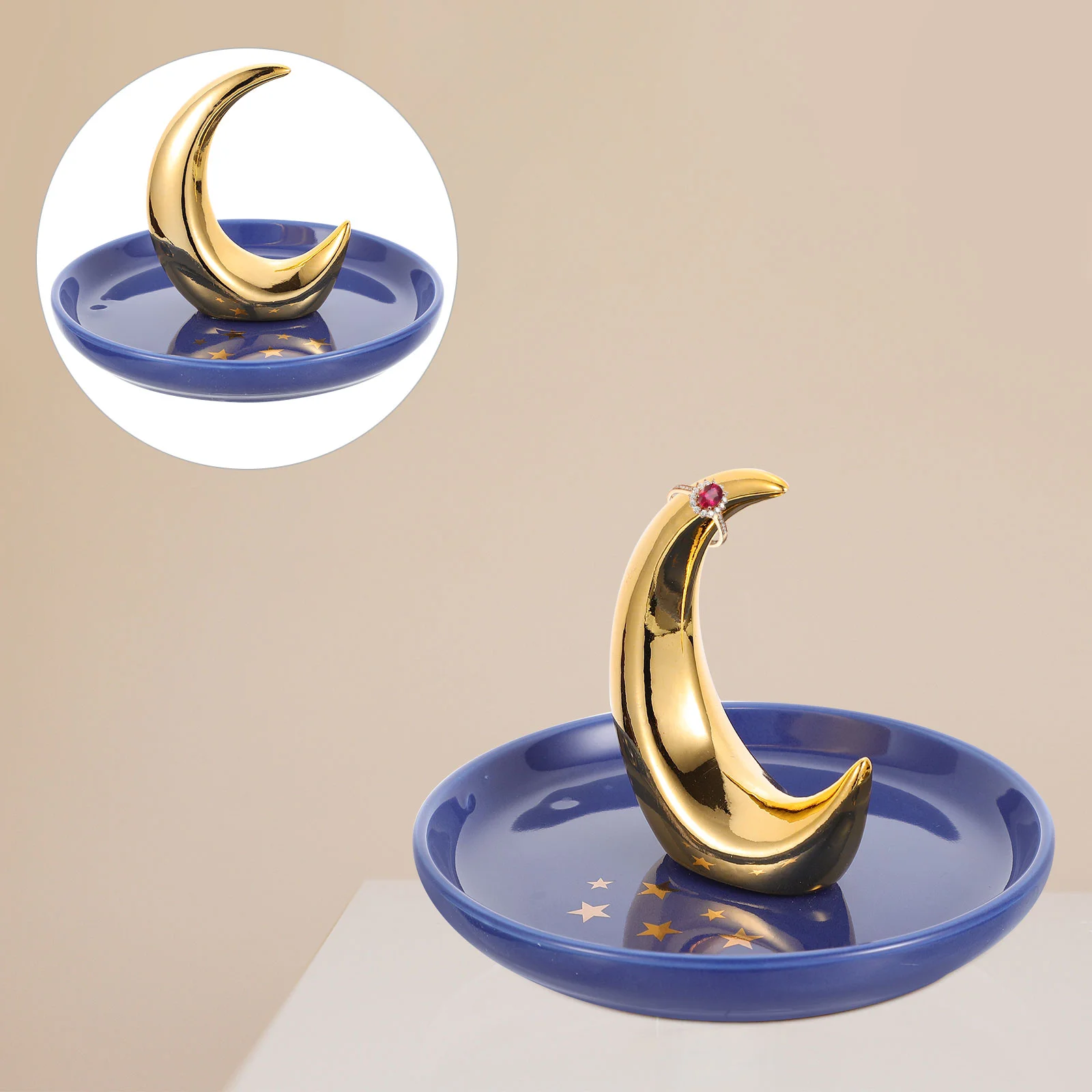 Ring Dish Holder Moon Jewelry Tray Jewlery Decor Ceramic Plate Necklaces for Women Display Miss
Ring Dish Holder Moon Jewelry Tray Jewlery Decor Ceramic Plate Necklaces for Women Display Miss