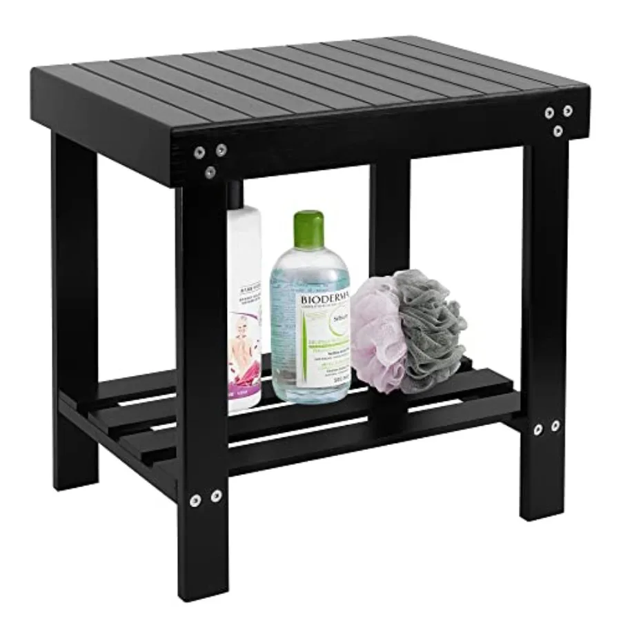 Bamboo Spa Bench Seat Stool Feet Rest Shaving Stool with Non-Slip Feets Storage Shelf for Shampoo TowelWorks in Bathroom/Living
Bamboo Spa Bench Seat Stool Feet Rest Shaving Stool with Non-Slip Feets Storage Shelf for Shampoo TowelWorks in Bathroom/Living