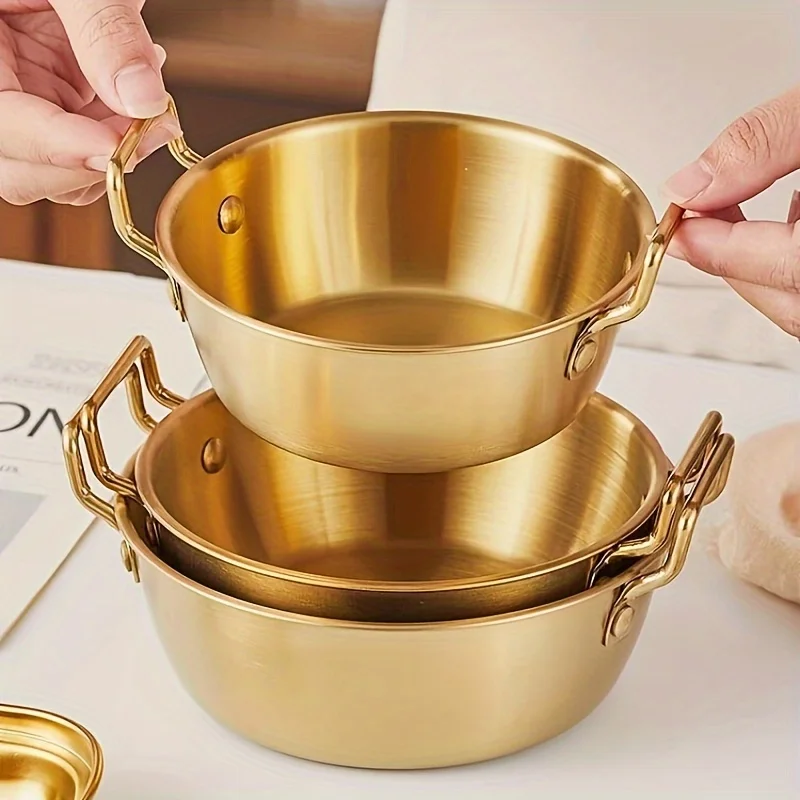 1PCS Korean Ramen Cooking Bowl Durable Stainless Steel Bowl Household Double Ear Snack Plate stainless steel sala Food Containe
1PCS Korean Ramen Cooking Bowl Durable Stainless Steel Bowl Household Double Ear Snack Plate stainless steel sala Food Containe