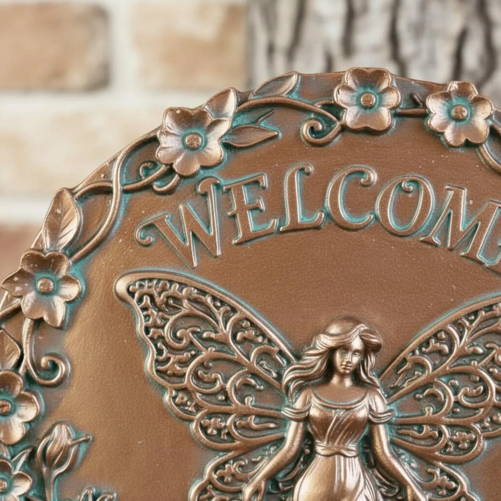 Bronze Welcome Sign Resin Material Fairy Wall Plaque Garden Ornament for Outdoor
Bronze Welcome Sign Resin Material Fairy Wall Plaque Garden Ornament for Outdoor