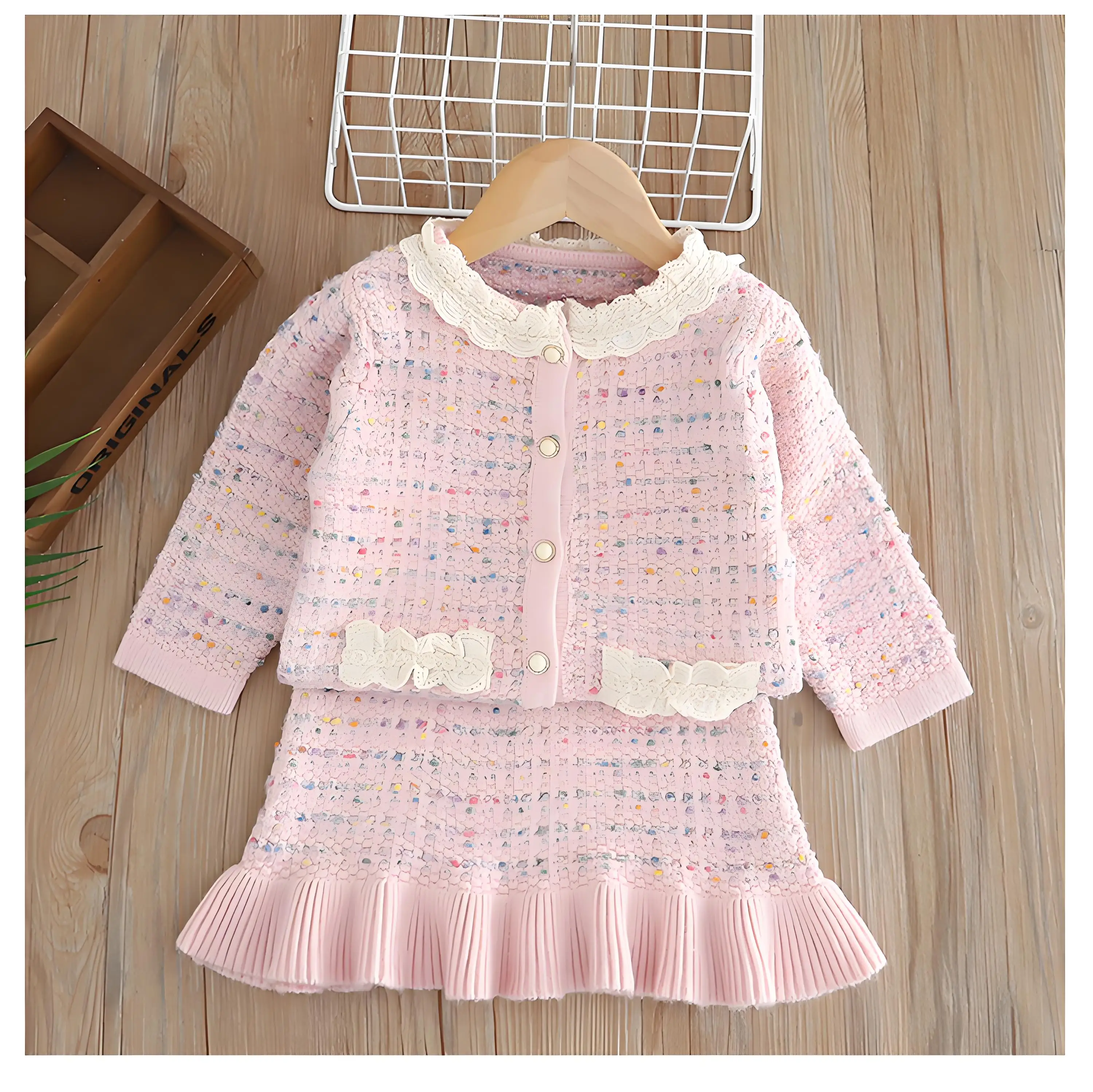 Girls Sweater Suit 2024 Autumn and Winter New Fishtail Skirt Two-Piece Lace Knitted Skirt Suit Cardigan Skirt
Girls Sweater Suit 2024 Autumn and Winter New Fishtail Skirt Two-Piece Lace Knitted Skirt Suit Cardigan Skirt