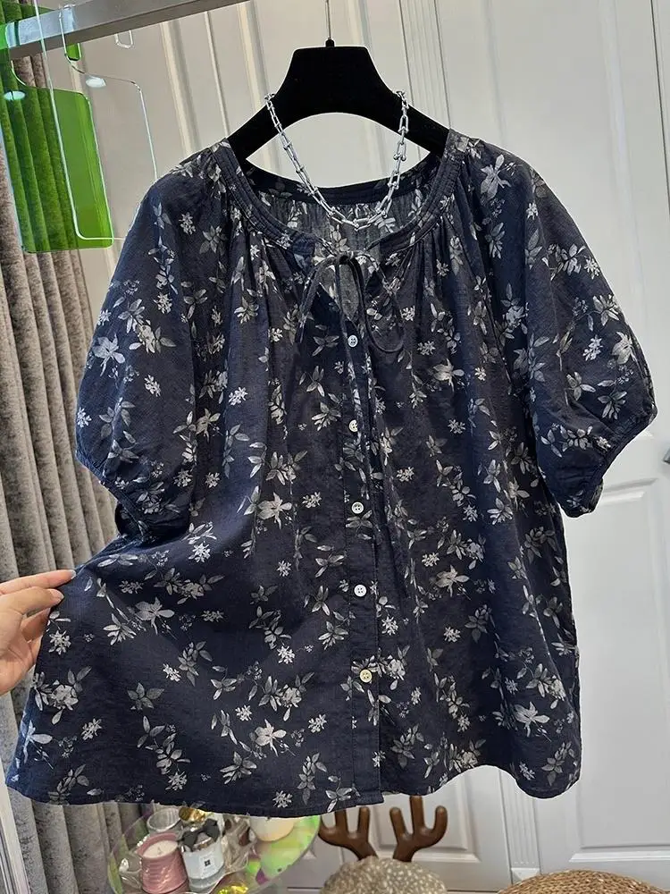Vintage Fashion Flower Print Button Up Shirt Women Shirts Blouses Summer Casual Short Sleeve Streetwear Woman Shirts Harajuku
Vintage Fashion Flower Print Button Up Shirt Women Shirts Blouses Summer Casual Short Sleeve Streetwear Woman Shirts Harajuku