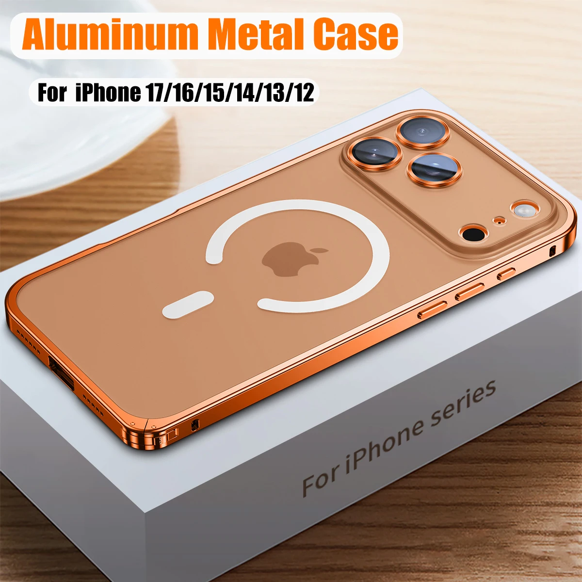 Aluminum Metal Case For iPhone 17 ProMax 16 15 14 13 12 Pro Max Plus with Magsafe Magnetic Charging Lens Glass Protector
Aluminum Metal Case For iPhone 17 ProMax 16 15 14 13 12 Pro Max Plus with Magsafe Magnetic Charging Lens Glass Protector