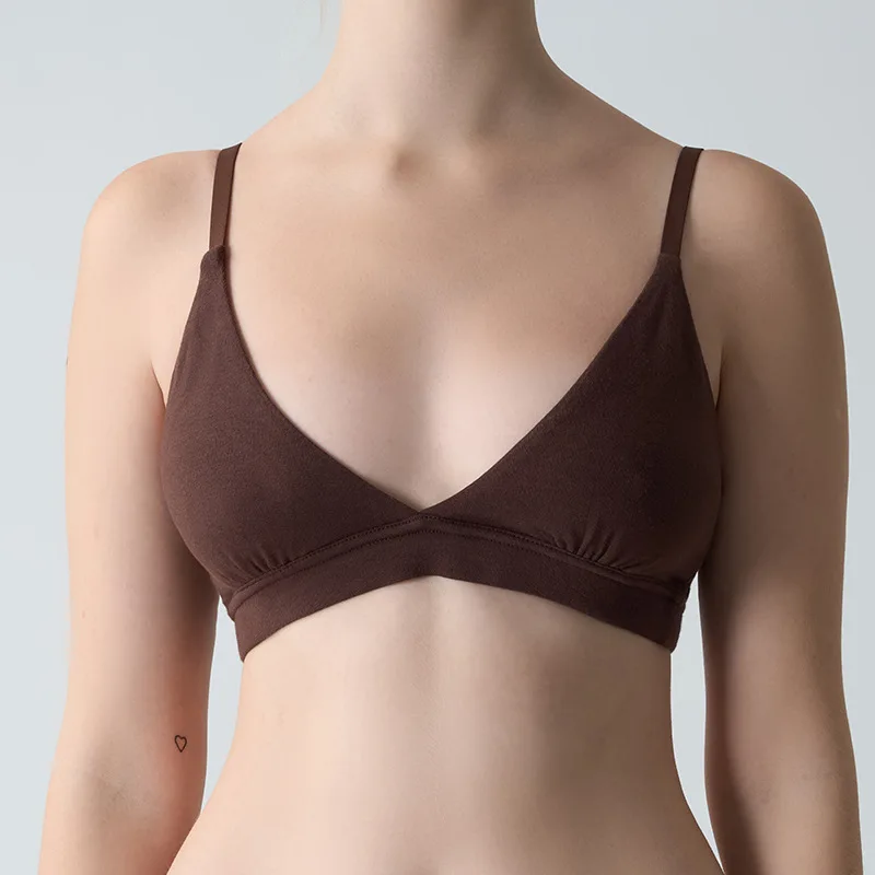 Cotton Triangle Bralette Deep V Sexy Wire-free Bra Comfortable Women's Intimates Female Solid Plus Size Bras Women Underwears
Cotton Triangle Bralette Deep V Sexy Wire-free Bra Comfortable Women's Intimates Female Solid Plus Size Bras Women Underwears