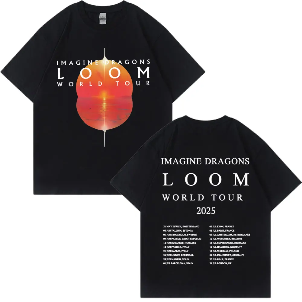 Imagine Dragons Loom Tour 2025 T-Shirt Men Women Fashion Vintage Hip Hop T-Shirts 100% Cotton Oversized Summer Tshirt Streetwear
Imagine Dragons Loom Tour 2025 T-Shirt Men Women Fashion Vintage Hip Hop T-Shirts 100% Cotton Oversized Summer Tshirt Streetwear