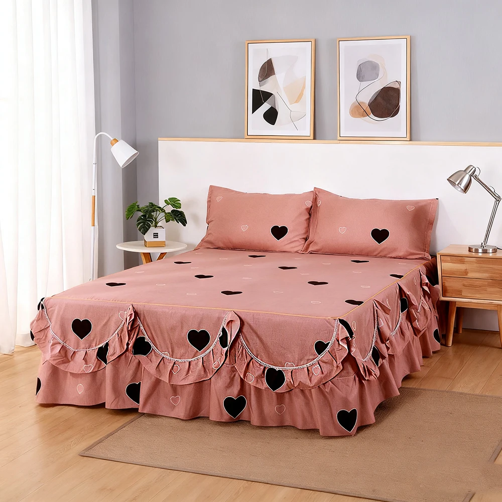 Bed Sheets Set Home Bedding Sets King Size Korean Elegant Style 1PCS Bed Sheet 2PCS Pillowcases 
Bed Sheets Set Home Bedding Sets King Size Korean Elegant Style 1PCS Bed Sheet 2PCS Pillowcases