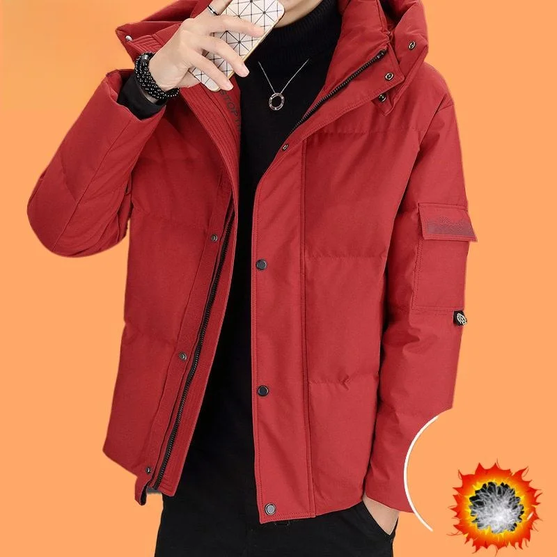 Thiened White Du down Jaet Men's Winter Proof Hat Coat National Stand 90 Fill Power Outdoor Sportswear Coat
Thiened White Du down Jaet Men's Winter Proof Hat Coat National Stand 90 Fill Power Outdoor Sportswear Coat