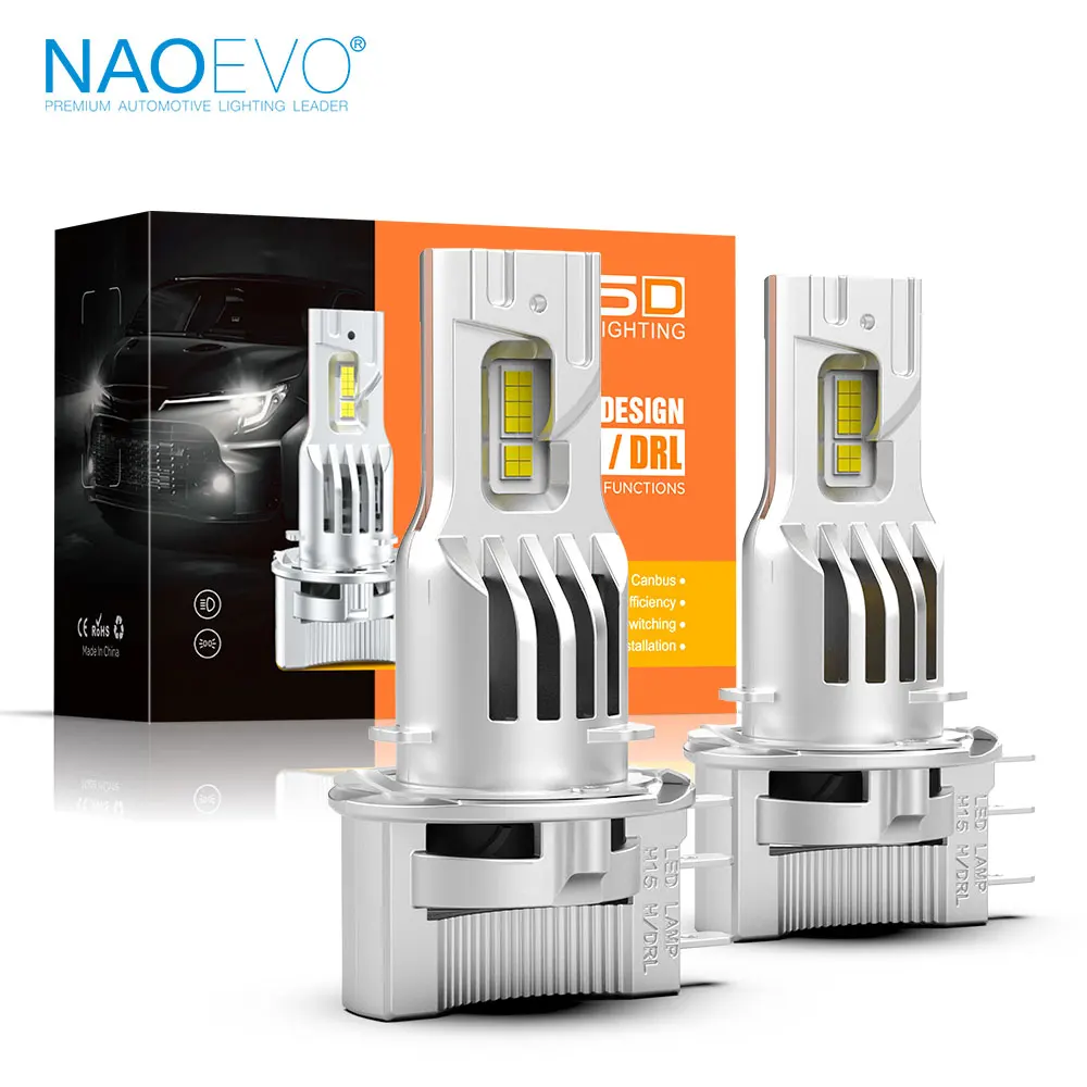 NAOEVO H15Plug And Play Led Headlight Bulb High Beam + DRL Canbus Driving Lamps With Error Free Daytime Running Lights
NAOEVO H15Plug And Play Led Headlight Bulb High Beam + DRL Canbus Driving Lamps With Error Free Daytime Running Lights