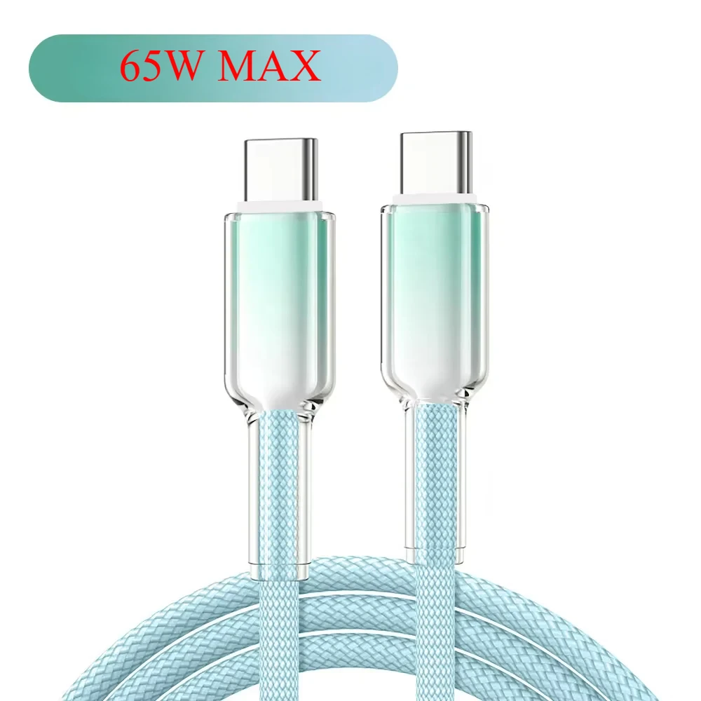PD 65W USB C To Type C Fast Charging Cable Luxury Crystal Charger Cord for iPhone 16 15 Plus Pro Max Xiaomi Data Wire
PD 65W USB C To Type C Fast Charging Cable Luxury Crystal Charger Cord for iPhone 16 15 Plus Pro Max Xiaomi Data Wire