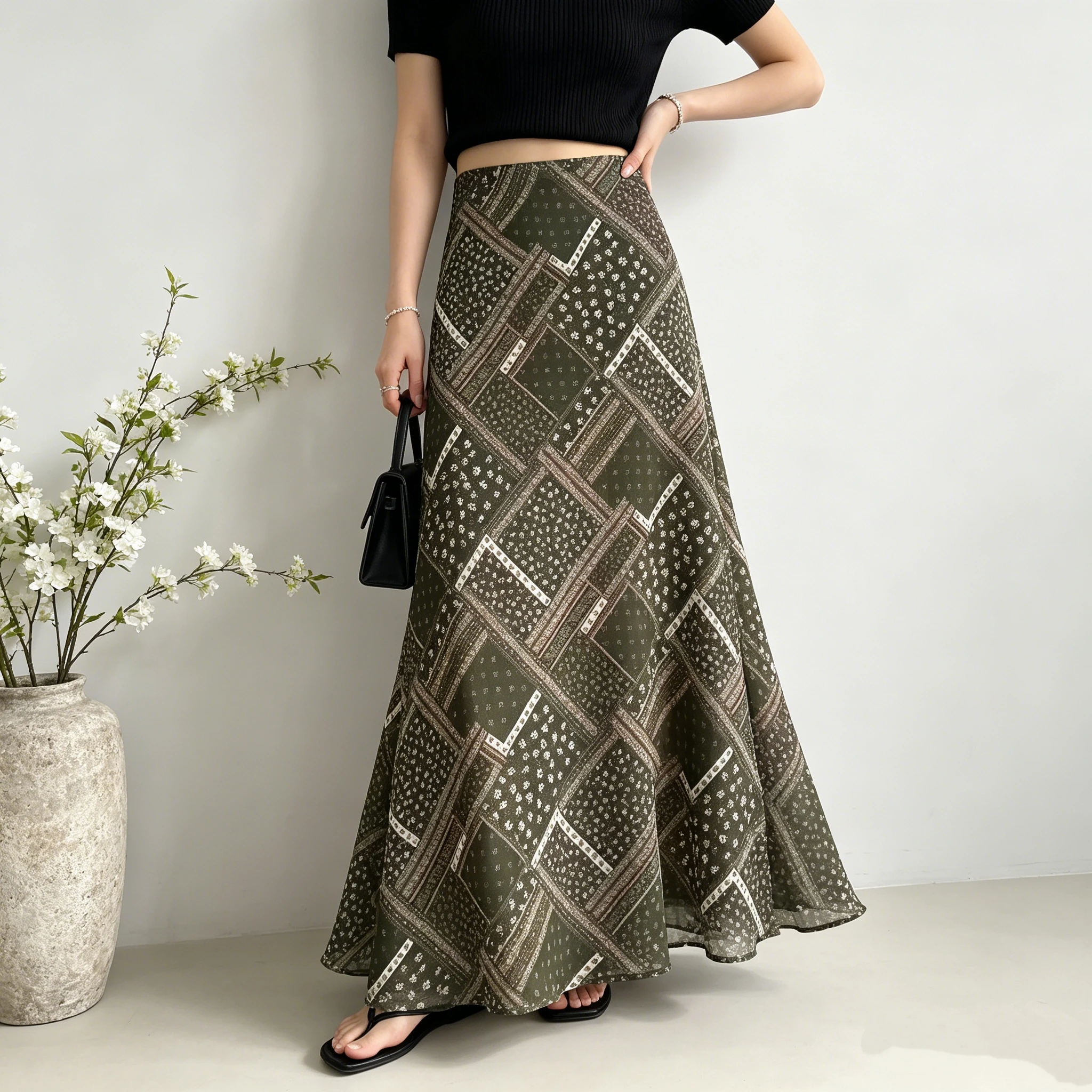 Summer New Retro Print Mesh Fishtail Skirt For Women High Waist Temperament Floral Vacation A-Line Skirt Casual Versatile Skirt
Summer New Retro Print Mesh Fishtail Skirt For Women High Waist Temperament Floral Vacation A-Line Skirt Casual Versatile Skirt