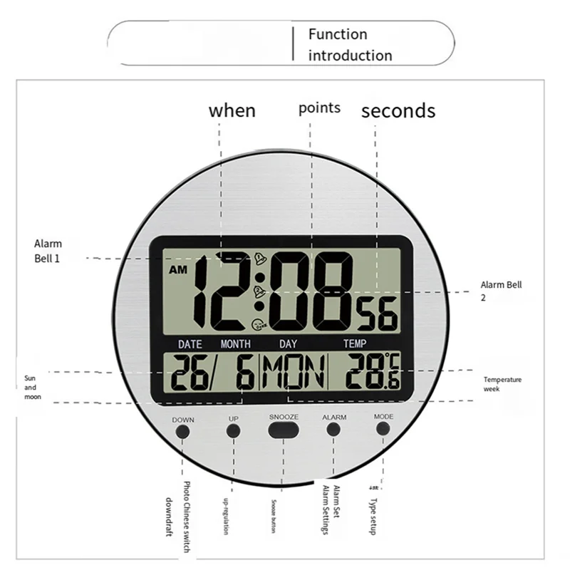 【Rushed】Alarm Clock 12/24 Hour Battery Operated Self-Setting Wall / Desk Mount Calendar Digital Clock For Bedroom Bedside
【Rushed】Alarm Clock 12/24 Hour Battery Operated Self-Setting Wall / Desk Mount Calendar Digital Clock For Bedroom Bedside