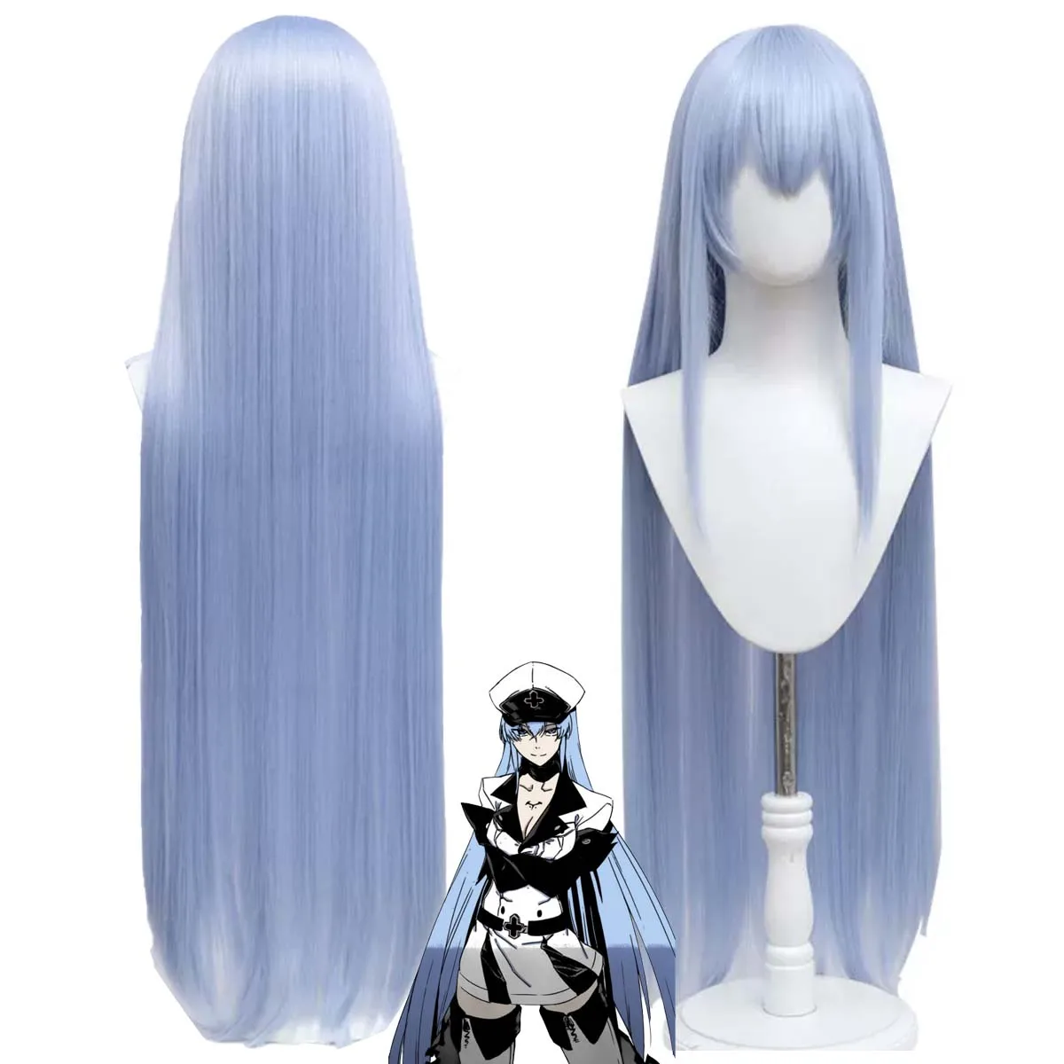 Anime Akame Ga KILL! Jaegers Esdeath Esdese Cosplay Long Blue Heat Resistant Synthetic Hair Wig
Anime Akame Ga KILL! Jaegers Esdeath Esdese Cosplay Long Blue Heat Resistant Synthetic Hair Wig