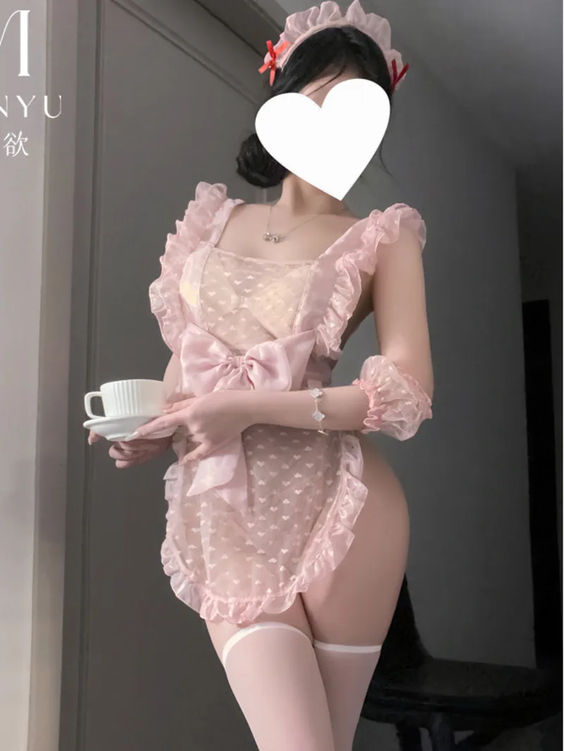 Sexy Pure Desire Polka Dot Lace Bow Maid Uniform Sexy Pajama Women Elegant Mesh Lace Sweet Women Mini Dress Pink Sheer K4V1
Sexy Pure Desire Polka Dot Lace Bow Maid Uniform Sexy Pajama Women Elegant Mesh Lace Sweet Women Mini Dress Pink Sheer K4V1