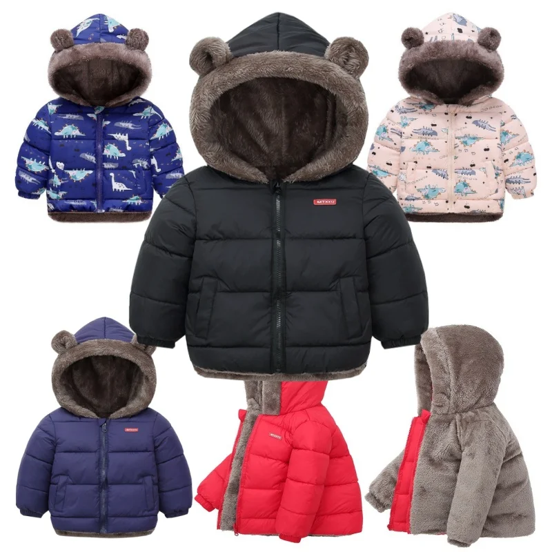 Winter Plush Velvet Thick Keep Warm Kids Boys Hooded Jacket Fur Collar Outerwear Children Girls Fashion Outdoors Casual Clothing
Winter Plush Velvet Thick Keep Warm Kids Boys Hooded Jacket Fur Collar Outerwear Children Girls Fashion Outdoors Casual Clothing