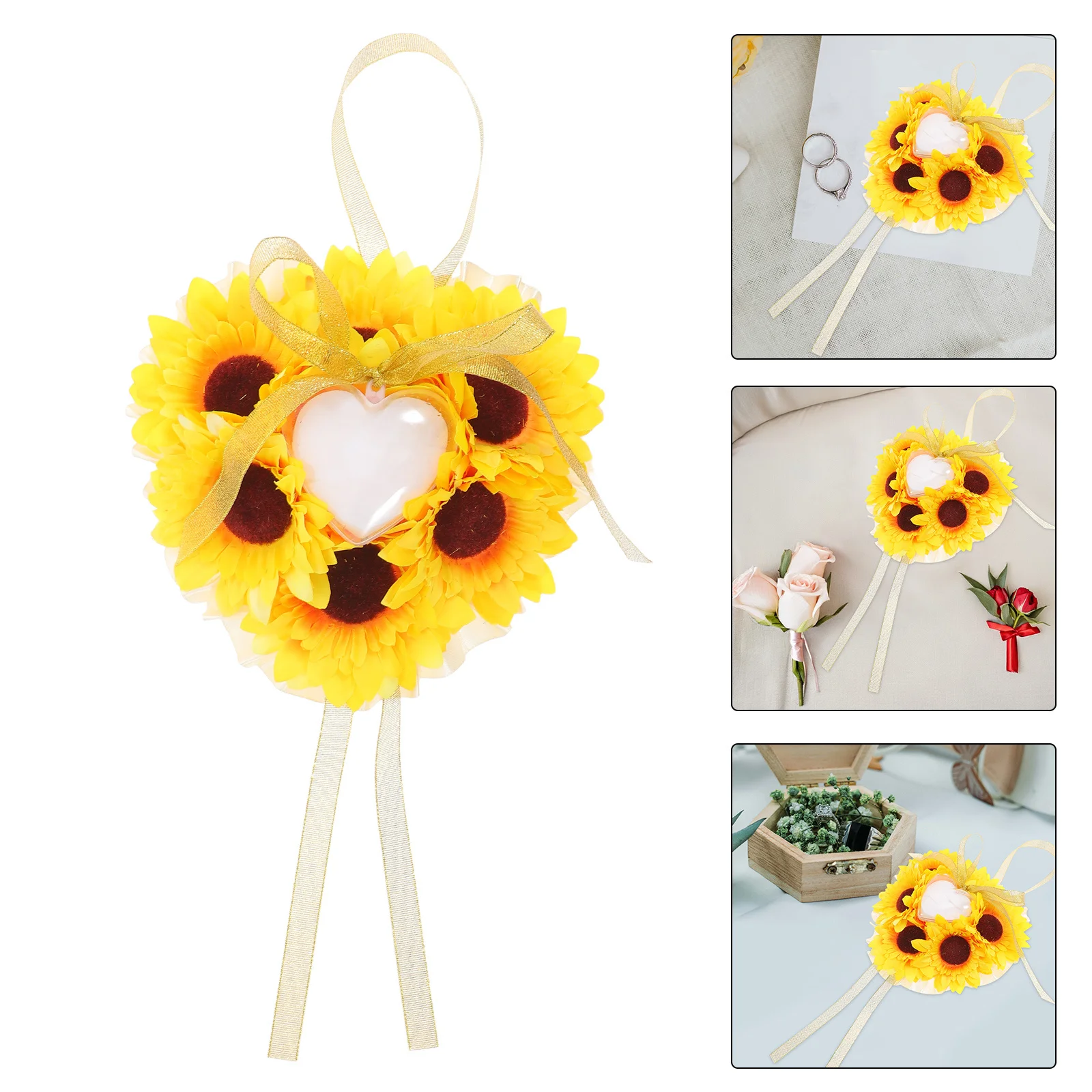 Elegant Sunflower Wedding Ring Pillow Yellow Compact Size Soft Ring Bearer Cushion Perfect for Ceremony Decoration
Elegant Sunflower Wedding Ring Pillow Yellow Compact Size Soft Ring Bearer Cushion Perfect for Ceremony Decoration