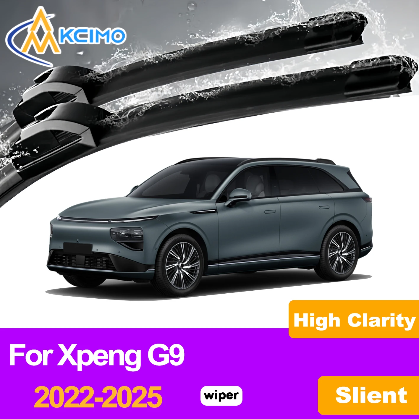 KCIMO 2PCS Front Windshield Wiper Blades For Xpeng G9 2022-2025, Natural Rubber Premium All Season Streak-Free Quiet & Clean
KCIMO 2PCS Front Windshield Wiper Blades For Xpeng G9 2022-2025, Natural Rubber Premium All Season Streak-Free Quiet & Clean