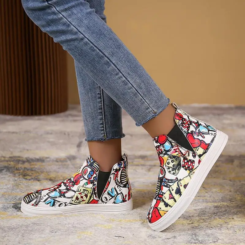 Casual Women's Snake Print Elastic Band oes Large Size Fall Winter New Sle Faion Single oes Leather Upper Me Inner
Casual Women's Snake Print Elastic Band oes Large Size Fall Winter New Sle Faion Single oes Leather Upper Me Inner