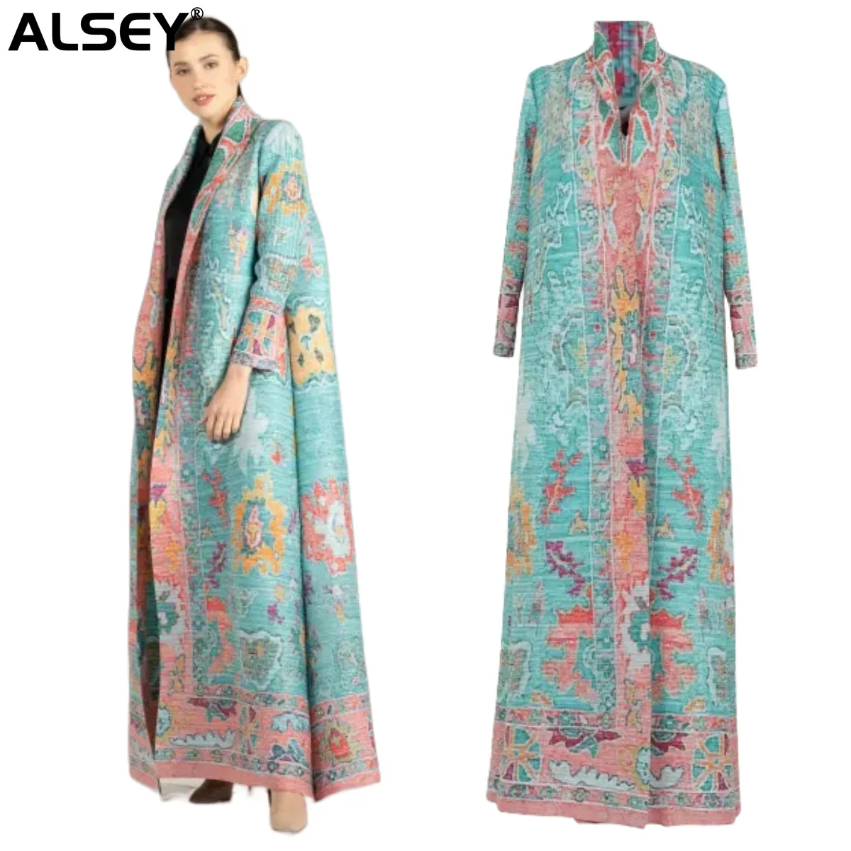 Женская плиссированная куртка ALSEY Miyake с длинным рукавом и воротником, Осень-зима
Женская плиссированная куртка ALSEY Miyake с длинным рукавом и воротником, Осень-зима