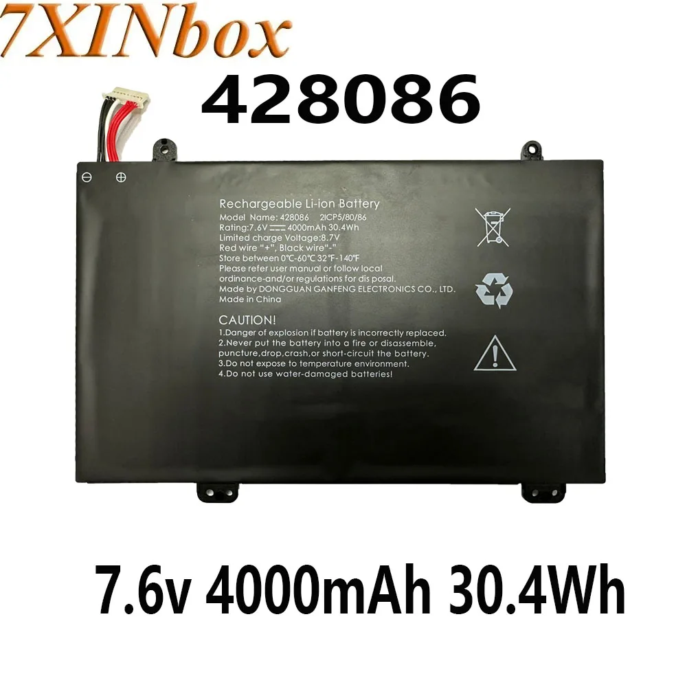 7XINbox Для 428086 2ICP5/80/86 Аккумулятор для ноутбука 7,6 В 4000 мАч 30,4 Втч 9Pin7 Провод
7XINbox Для 428086 2ICP5/80/86 Аккумулятор для ноутбука 7,6 В 4000 мАч 30,4 Втч 9Pin7 Провод