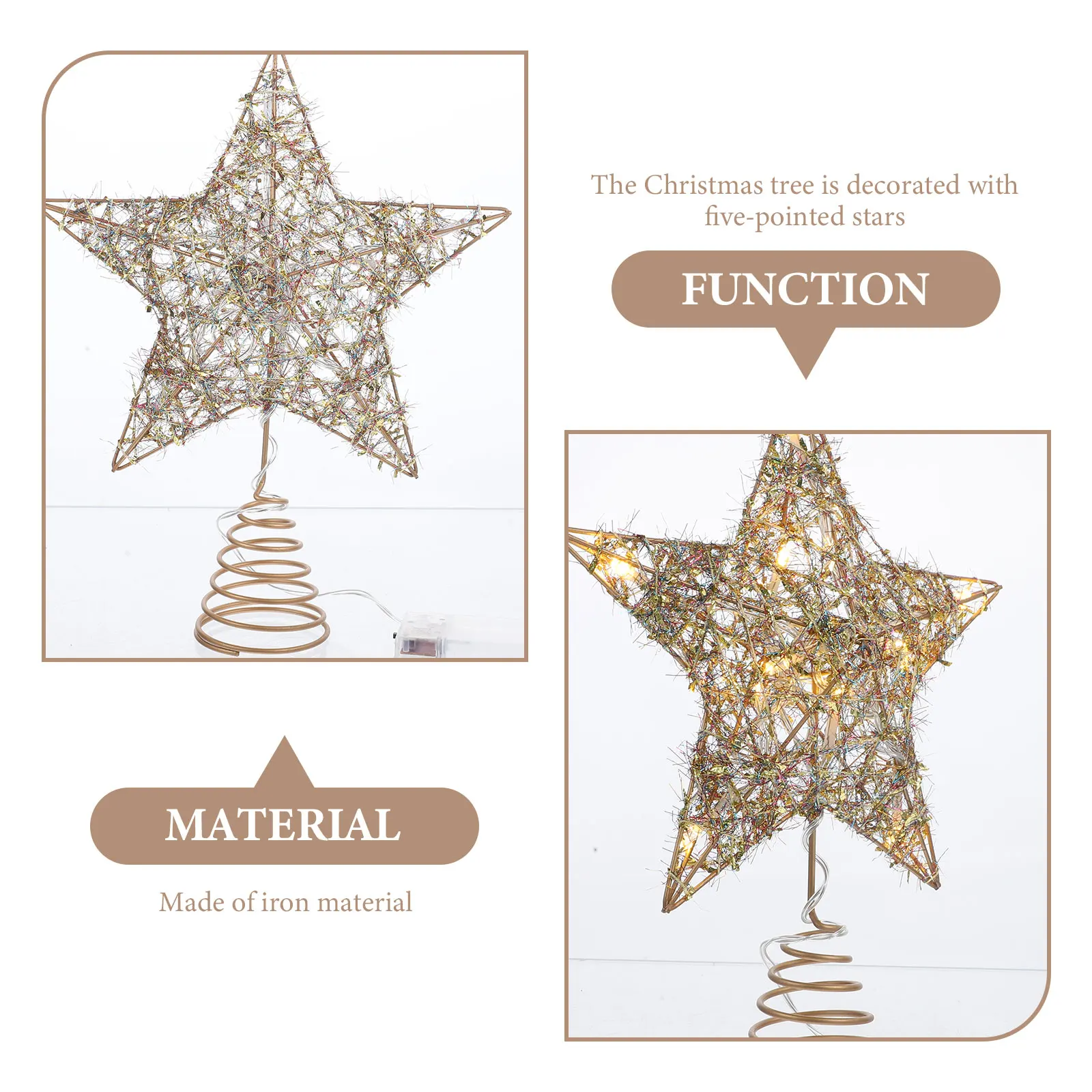 Christmas Star Decor Led Christmas Tree Star Topper 1 LED Light Golden Hollow Iron Xmas Tree naments Festive Party DIY
Christmas Star Decor Led Christmas Tree Star Topper 1 LED Light Golden Hollow Iron Xmas Tree naments Festive Party DIY