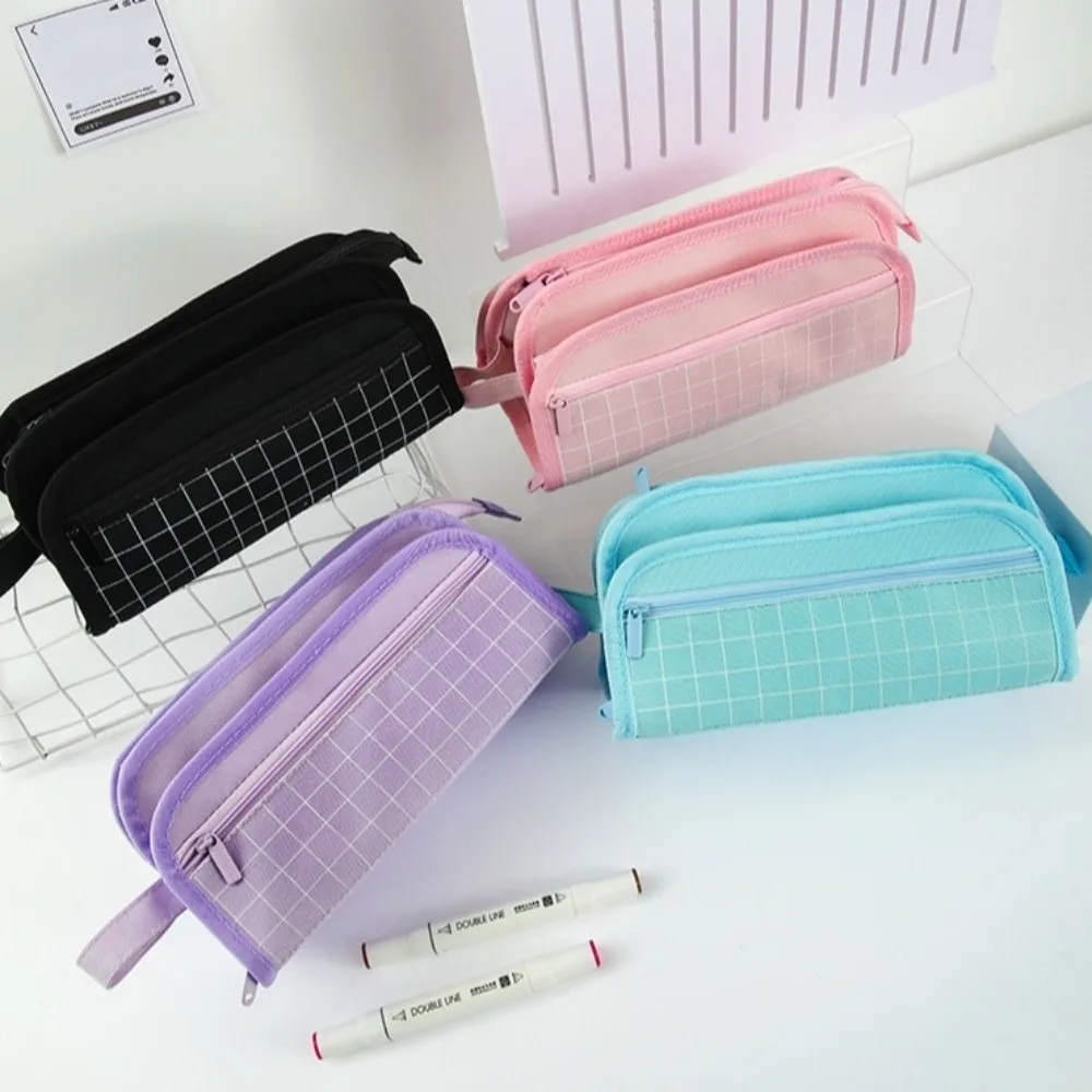Large-capacity Grid Pencil Case Simple Multi-layer Pen Storage Bag Aesthetic Portable Student Stationary Boxes Study Supplies
Large-capacity Grid Pencil Case Simple Multi-layer Pen Storage Bag Aesthetic Portable Student Stationary Boxes Study Supplies