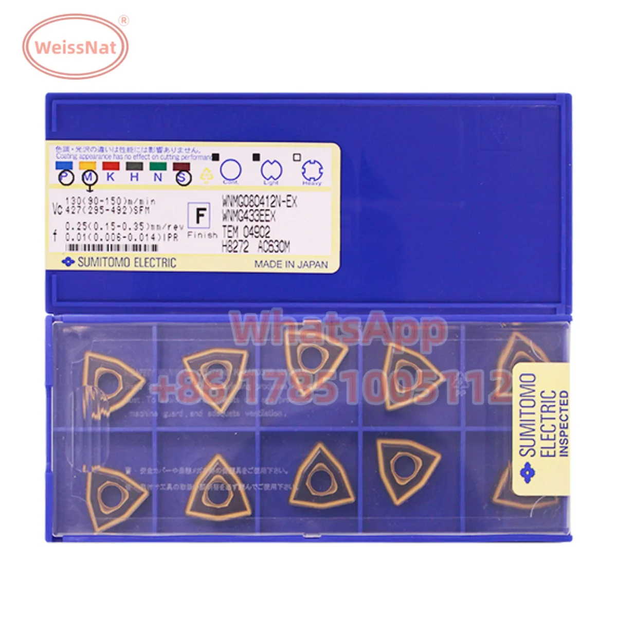 SUMITOMO WNMG080402N WNMG080404N WNMG080408N WNMG080412N AC630M AC6030M AC6040M AC5040M WNMG Carbide Insert
SUMITOMO WNMG080402N WNMG080404N WNMG080408N WNMG080412N AC630M AC6030M AC6040M AC5040M WNMG Carbide Insert