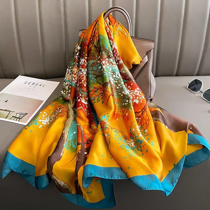 2022 New Silk Shawls Women Luxury Brand Design Foulard Female Scarf Stoles Hijab Women's Headscarf Bag Scarves Echarpe Wraps
2022 New Silk Shawls Women Luxury Brand Design Foulard Female Scarf Stoles Hijab Women's Headscarf Bag Scarves Echarpe Wraps